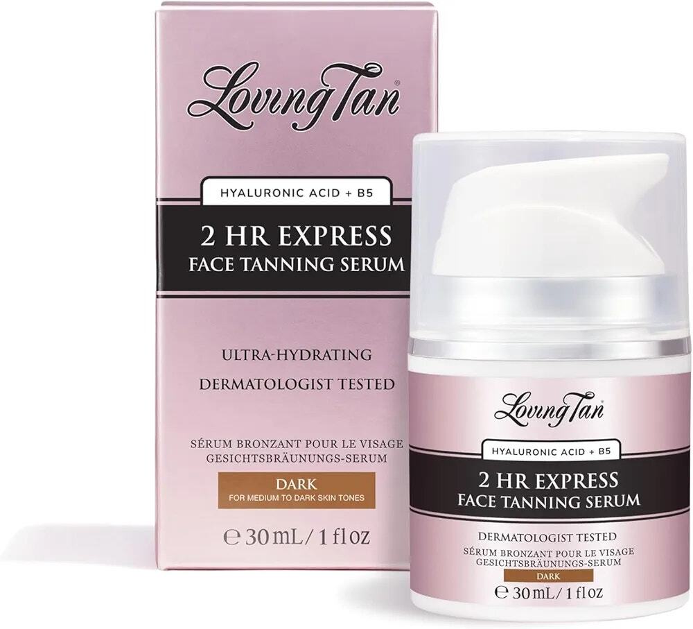 Loving Tan 2 HR Express Face Tanning Serum in the shade Dark 30 ml/1 fl oz